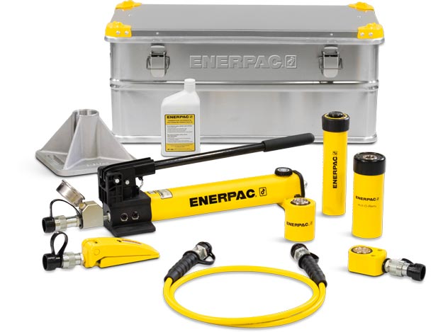 SC10HTB, 10 Ton, Four Hydraulic Cylinders and Hand Pump Toolbox